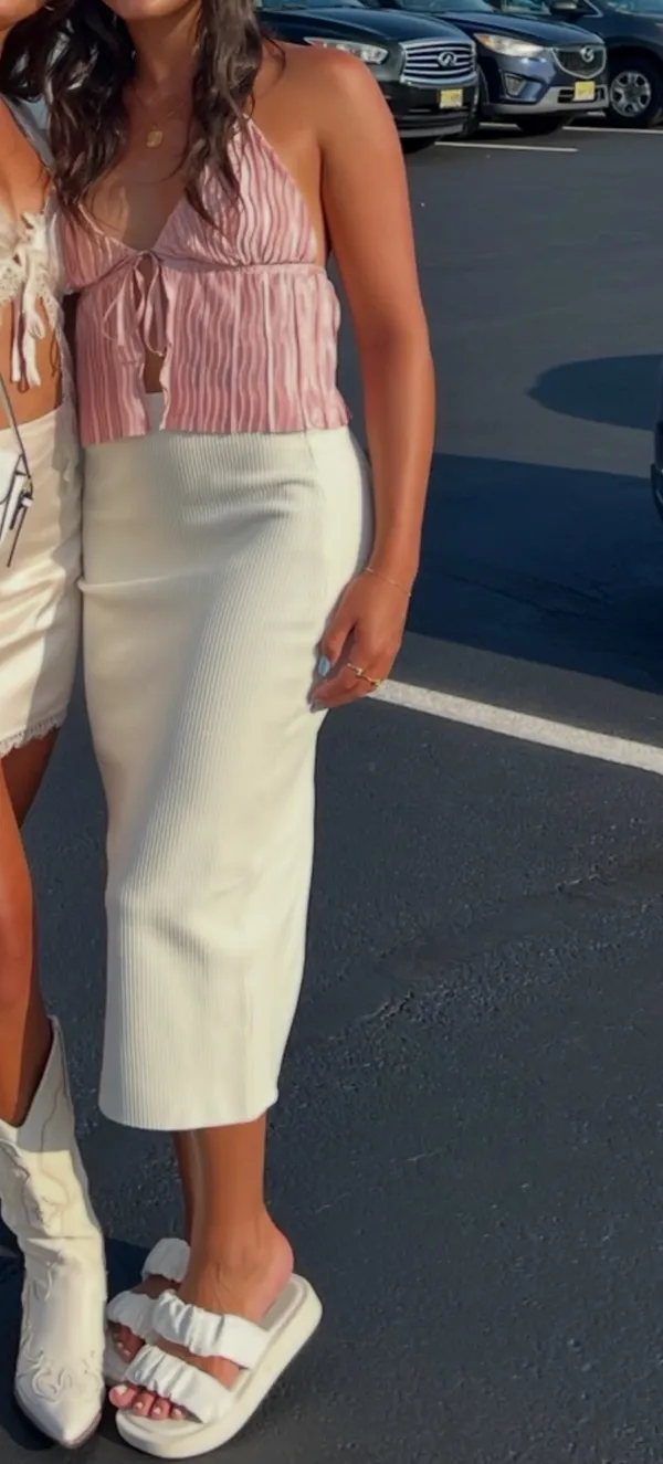 White Midi Skirt - Image 2