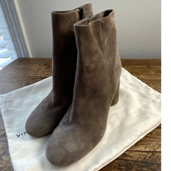 VINCE Highbury Booties in Pewter Gray Suede‎ size 7.5 - Image 4