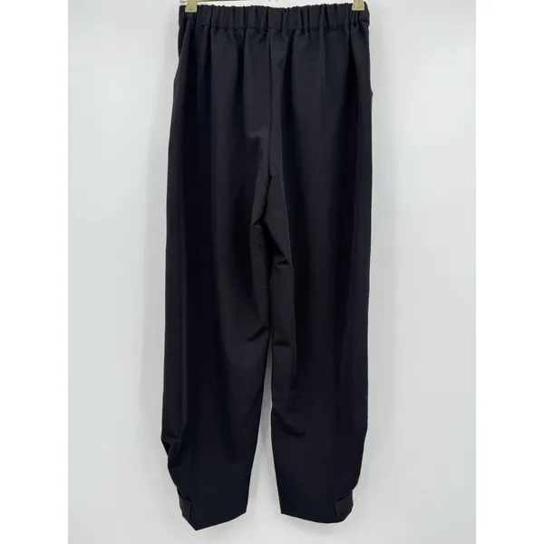 Dazy Baggie Ankle Pants Womens Large Black Pleated Front Minimalist Basic Slacks - Image 2