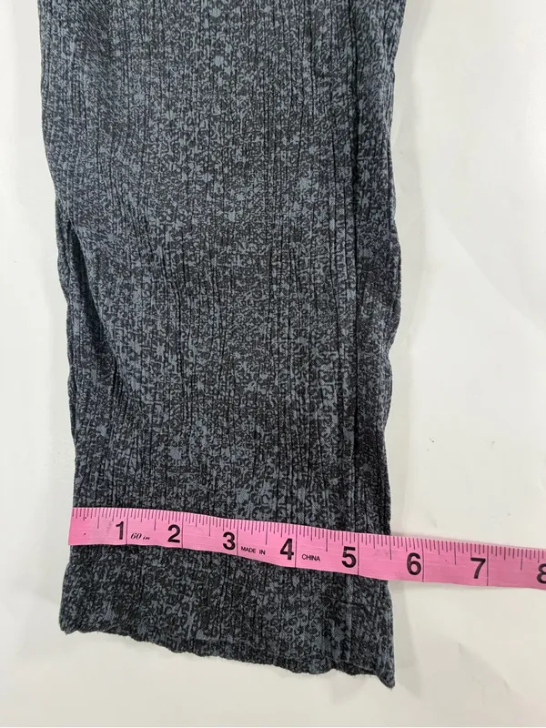 prAna Breathe Wide‎ Leg Lounge Pants Heather Gray Boho Crinkle Pull On Womens S - Image 6