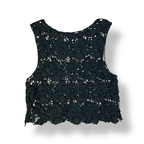 Coco + Carmen NWT Black Crochet Lace Sleeveless Sheer Top‎ Size Small Boho - Image 4
