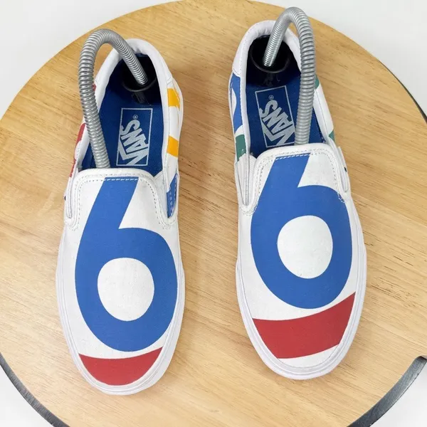 Vans Era 59 Deck Club 66 Sail Slip On Sneakers‎ White Multi 5.5 Men 7 Women - Image 5