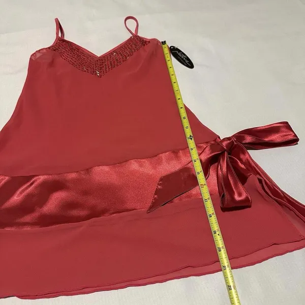 Native Intimates Beaded Neck Pink Lingerie Slip Dress Nightie Y2K Style NWT - Image 3