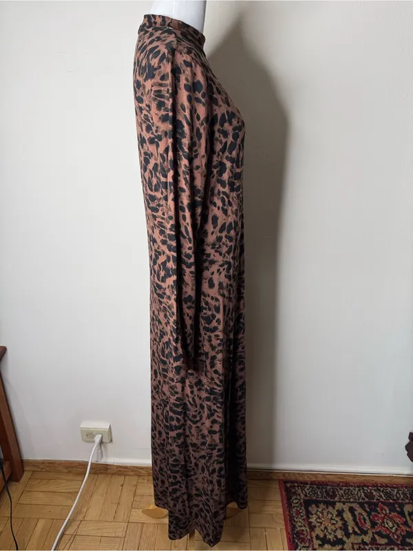 Old Navy Mock Neck Leopard Maxi Dress NWT M - Image 6