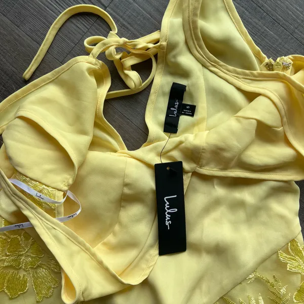 Lulus Julissa Light Yellow Embroidered Tie-Back Maxi Dress - Image 7