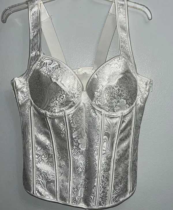 02 Collection White Bridal Bustier Large NWOT - Image 4