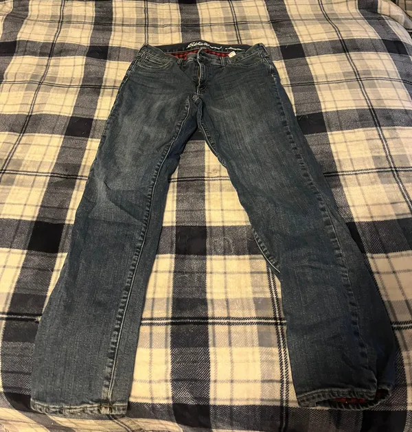 Eddie Bauer Flannel Lined Boyfriend Jeans - Image 2