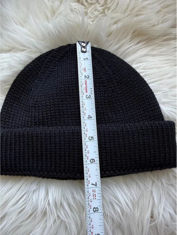 ASOS DESIGN Black Knit Beanie Hat - One Size - Image 4