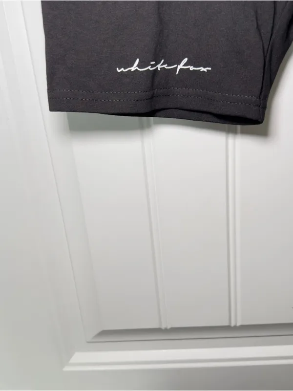 White Fox Black Medium Signature Biker Shorts Athlesiure Yoga Activewear Casual‎ - Image 6
