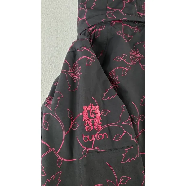 Vintage Burton Y2k Ski‎ Parka Jacket Black Pink Snowboard Hooded Women's Medium - Image 15