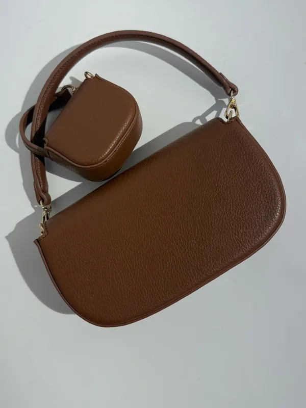 NWOT Maeve Embossed Saddle Shoulder Bag in Chestnut - Image 10