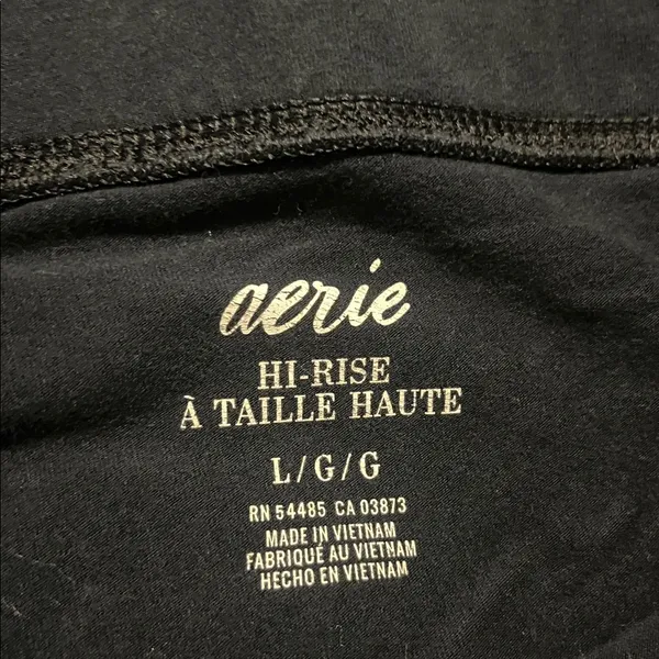 Aerie Women’s Black Hi‎ Rise Leggings Large - Image 3