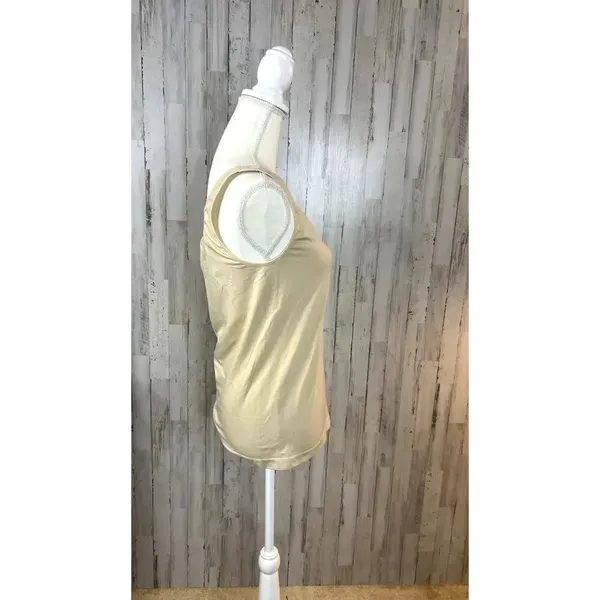 J. Crew Mercantile Women's Beige V-Neck Sleeveless‎ Tank Top Size Large - Image 3