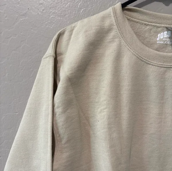 Joe’s USA Beige Pullover Sweatshirt Tan - Image 5