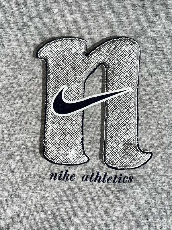 Vintage Nike Tank Top Women’s Size XL 90s Nike Swoosh Center Check Gray - Image 2