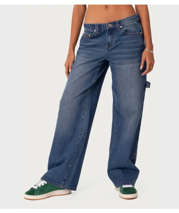 Edikted Carpenter Low Rise Baggy Jeans - Image 2