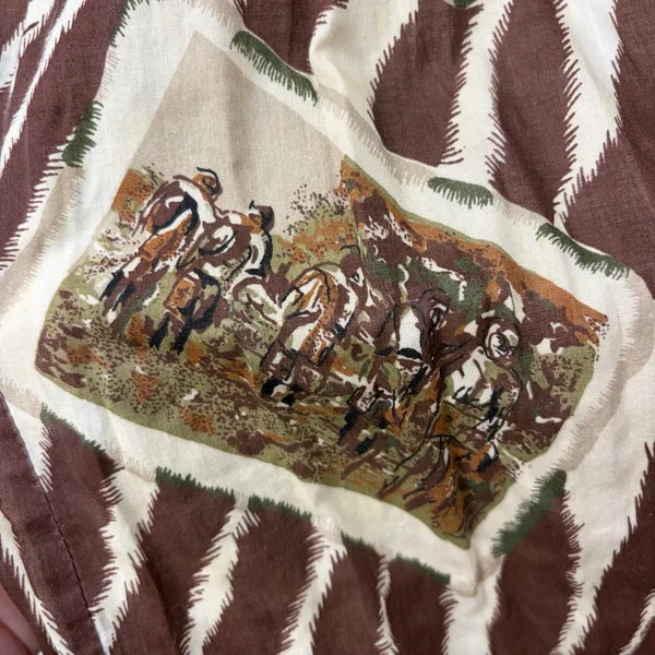 Vintage Leslie Fay Safari zebra print cotton midi skirt - Image 8