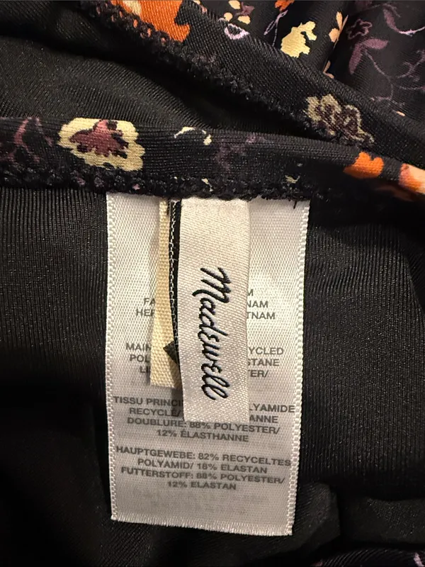 Madewell women’s floral square neck tank one piece swimsuit size 3X . - Image 5
