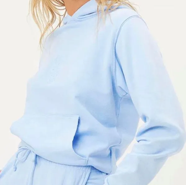 Frankie’s Bikinis Aiden Embroidered Blue Hoodie Sweatshirt Pullover - Image 2