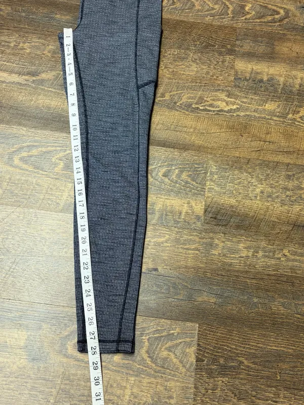 Lululemon Speed Up Tight 28" Full-On Luxtreme Women 8 Legging Heather Black Knit - Image 13