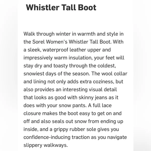 EUC Sorel Leather Whistler Tall Boots Black Size 8 - Image 13