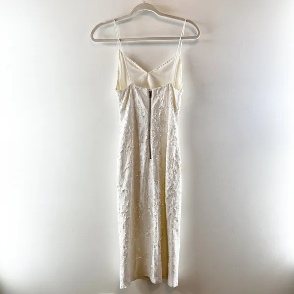 Alice + Olivia Valli Cutout Sequined Mesh Mini Dress White 4 - Image 5