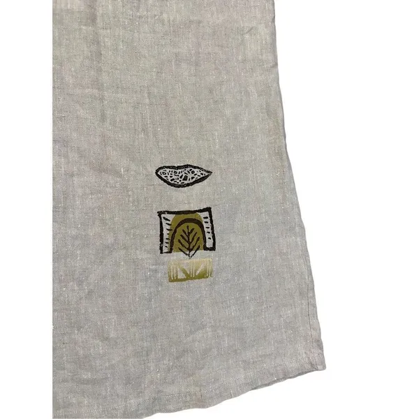 Blue Cactus vintage linen beige minimalist lagenlook maxi‎ dress sz small - Image 9