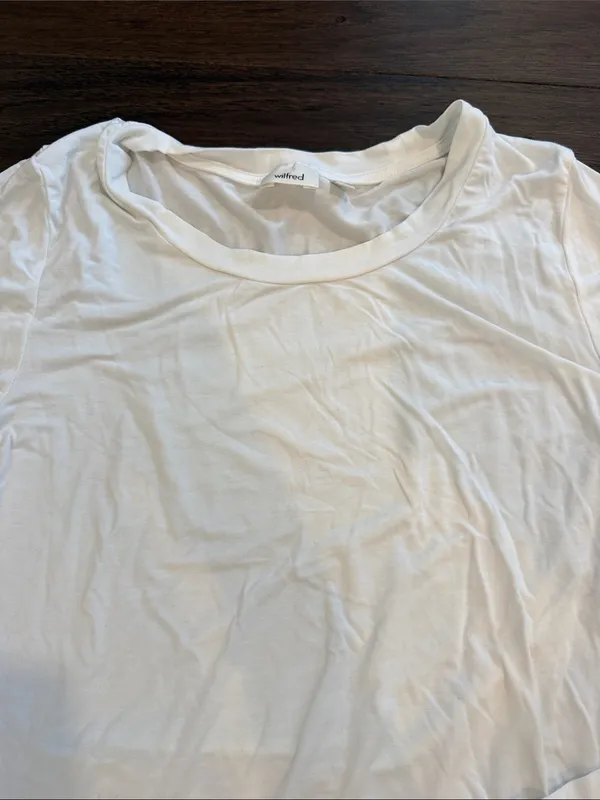 Wilfred White Long-Sleeve Crewneck Tee Size Small - C11-283 - Image 3