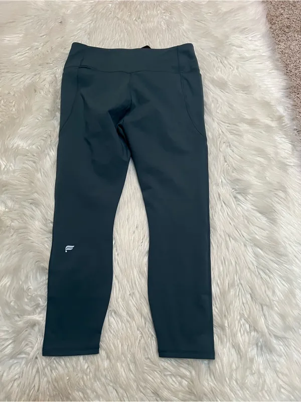 Fabletics Womens Size Large Oasis PureLuxe Crossover 7/8 Legging Green High Rise - Image 6