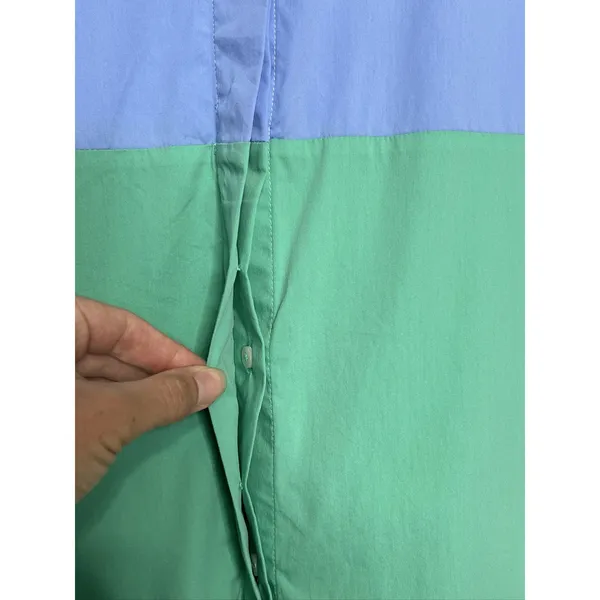 UNTUCKit Meryl Dress Women's Blue Green Colorblock Long Sleeve Plus Size 18 - Image 4
