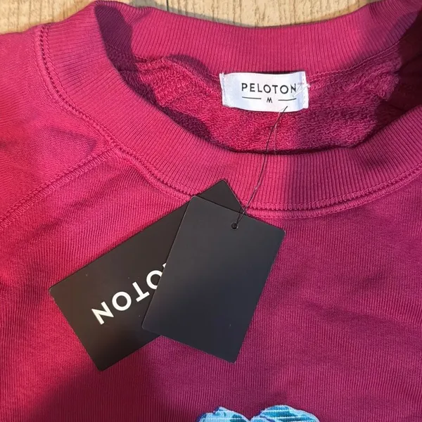 NWT Peloton Women Oversized Crewneck Long Sleeve‎ Logo Casual Sweatshirt Med - Image 2