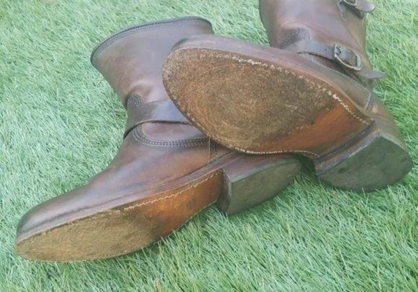 Frye veronica Brown Leather Mid-Calf Engineer Boots Size 6 - Image 4