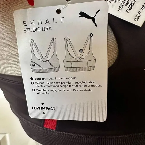 Puma Exhale black red stripe sports bra - Image 12