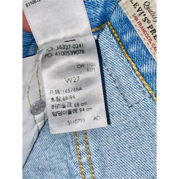 Levi's Womens 501 Original High Rise Raw Hem Cutoff Denim Shorts Light Wash 27 - Image 7