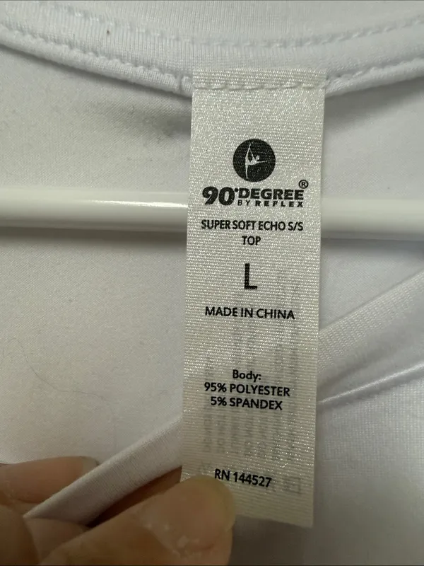 90 DEGREE by Reflex Relaxed White Women's Boxy Tee Size Large - Image 2