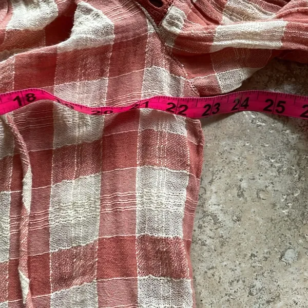 Free People Honey Grove Plaid Top Pink - Image 14