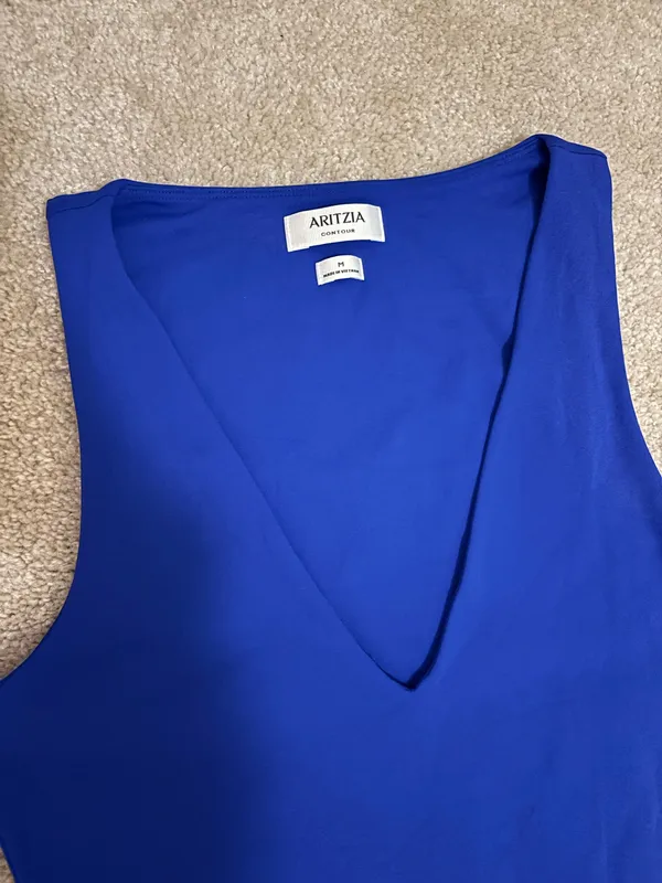Aritiza Original Contour Sense Bodysuit Ablaze Blue - Image 2