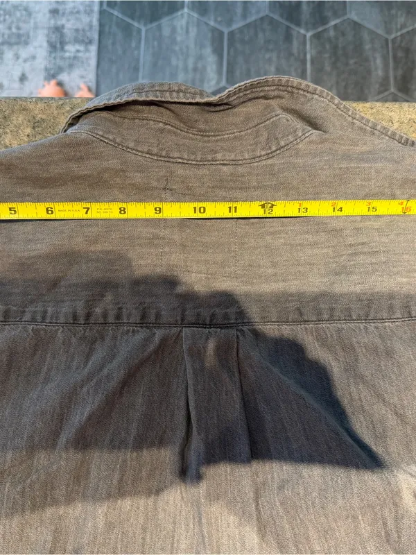 Aerie Woman’s Button-Up Shirt Size XS Graphite Gray - Image 8