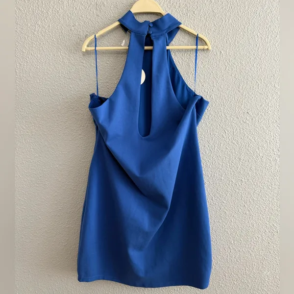 NWT Remi x Revolve Carli Mini Dress in Bright Blue Size 1X‎ - Image 3