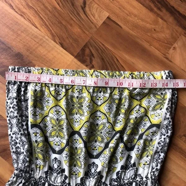 O’Neill Boho Strapless Sun Dress Black Yellow Medium - Image 8