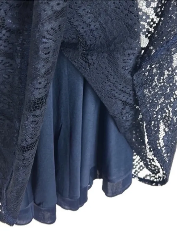 NWT Hello Molly blue lace spaghetti strap short dress whimsy romantic NEW SZ 4 - Image 8