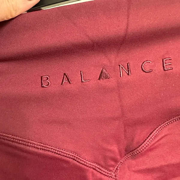 Balance Athletica Burgundy High-Waist Leggings - Image 2