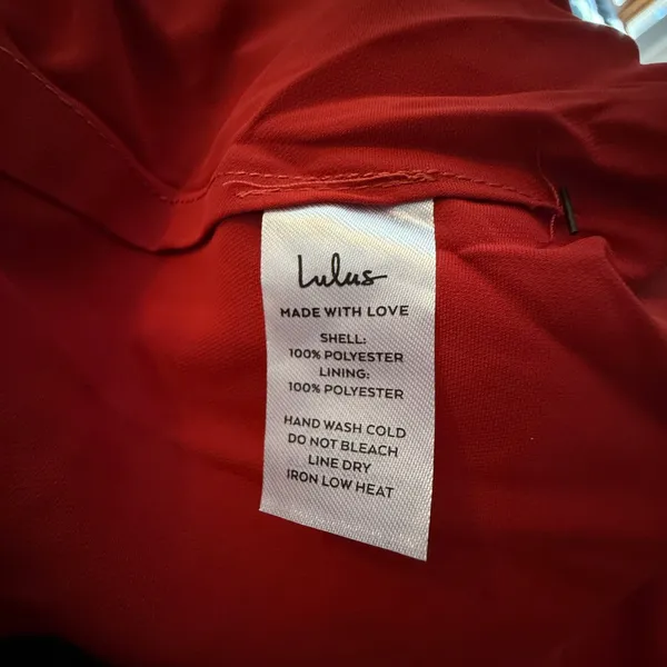 Lulus Midi Dress Women Medium Red Sleeveless Tulip Wrap Skirt Cocktail Party - Image 7
