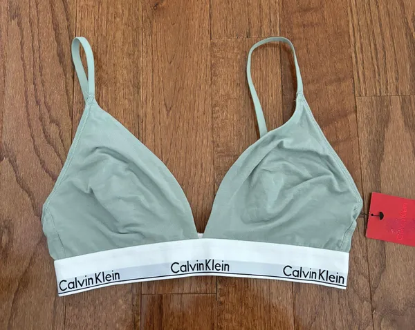 Calvin Klein NWT Women's Modern Cotton Lightly Lined Triangle Wireless Bralette - Image 3