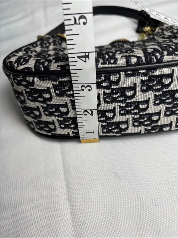 ZAR & RUILR Monogram Shoulder Bag With Crossbody Strap NWT Canvas Black White - Image 10