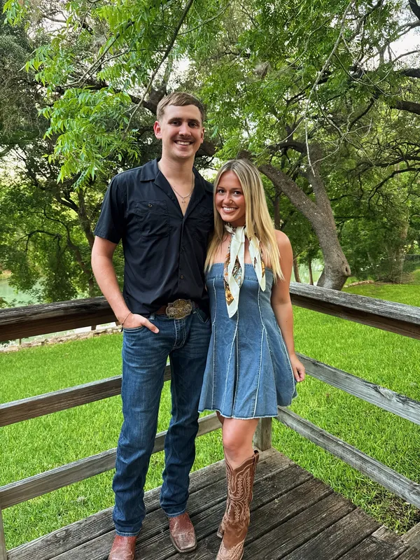 flowy denim dress - Image 2