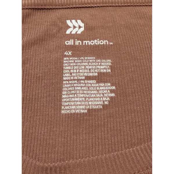 All in Motion Mauve Twist Front Long Sleeve Athletic Top Size 4X‎ NWT - Image 2