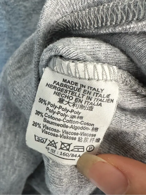 Brandy Melville light grey Cotton Relaxed Loose Fit Turtleneck Top Full Length - Image 5