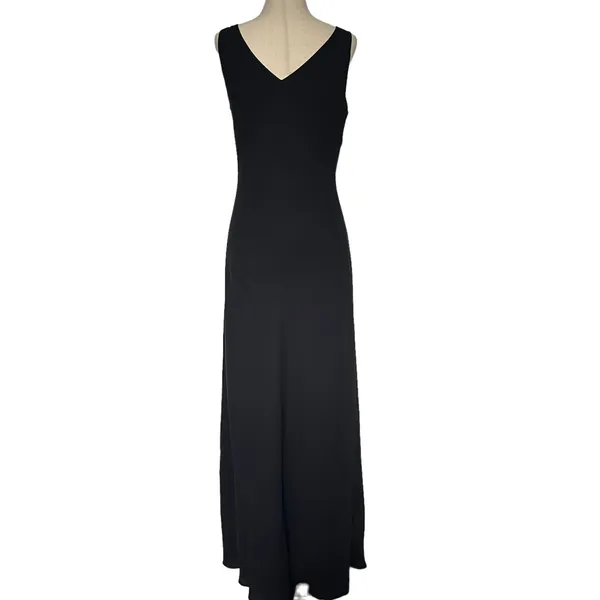 Vtg Y2K Alyn Paige Formal Dress 7/8 Whimsigoth Satin Panel Maxi Straight Prom - Image 6