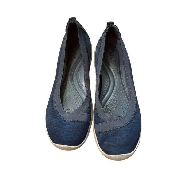 Crocs Shoes Womens Sz 8 Blue‎ Busy Day Stretch Flats Slip On Comfort Shoe - Image 3